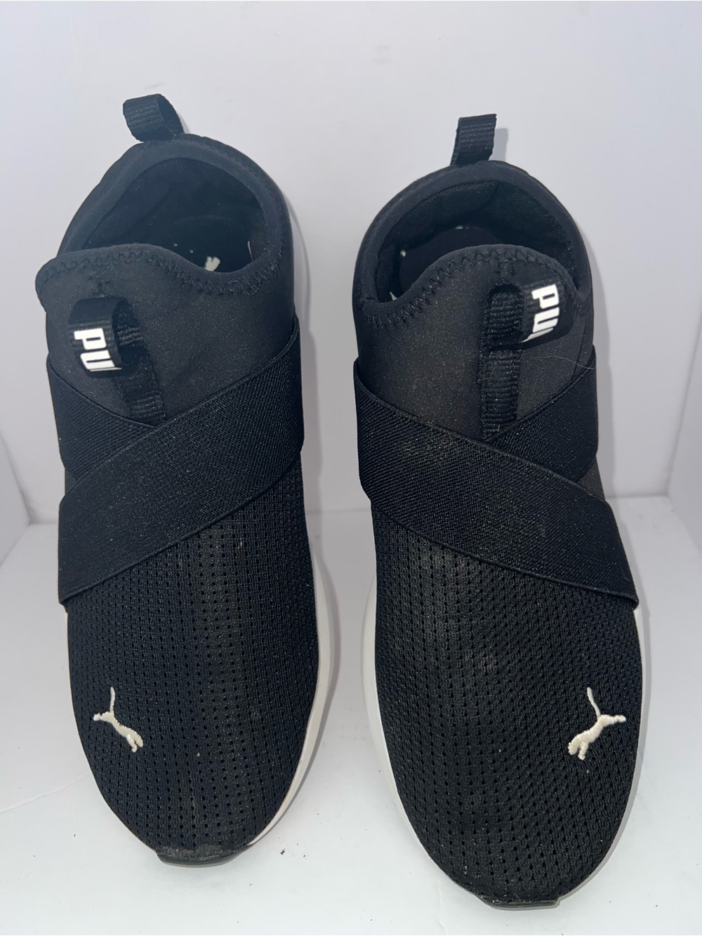 PUMA Women’s Black Slip-On Sneakers Size US 8.5 EU 39 SoftFoam+ Comfort Shoes - Picture 2 of 9